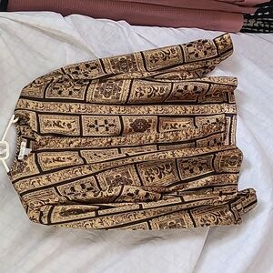 SUSAN HUTTON BLACK AND GOLD BLOUSE~ Sz 16W